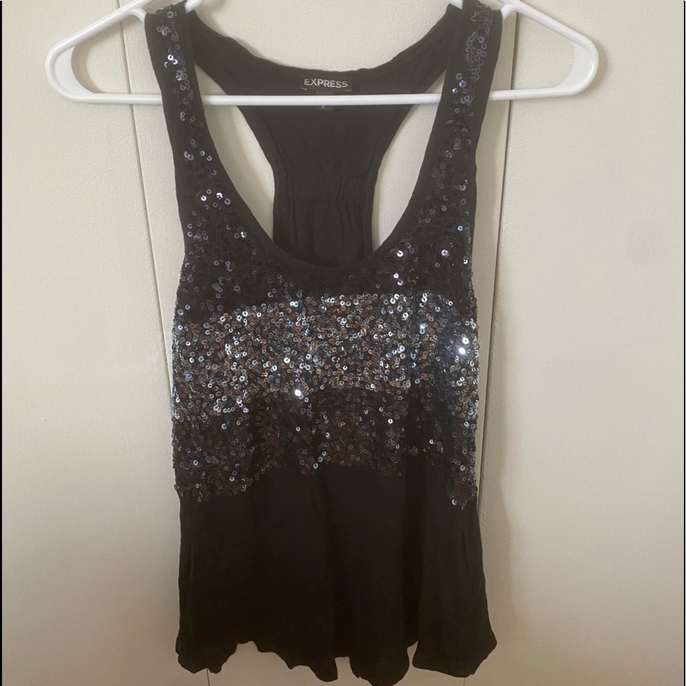 Sequined tank top